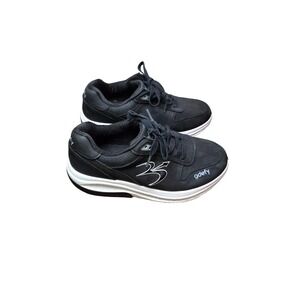 Gravity Defyer Women's Leather Athletic Shoes Black White Size 11Comfort Sneaker